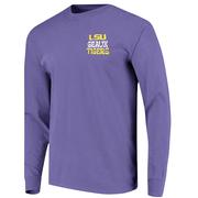 LSU Image One Preppy Posters Comfort Colors Long Sleeve Tee